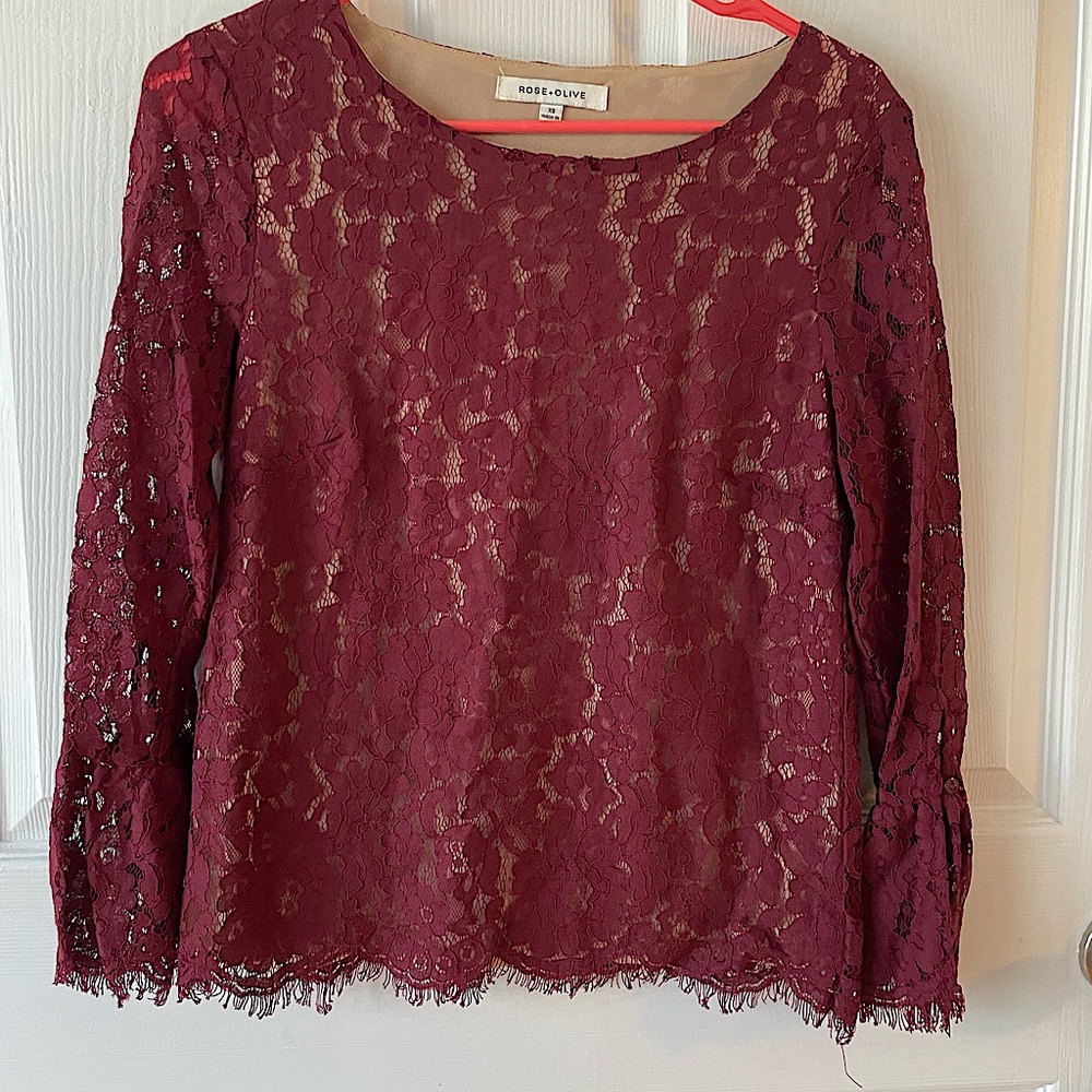 Lace long sleeve top